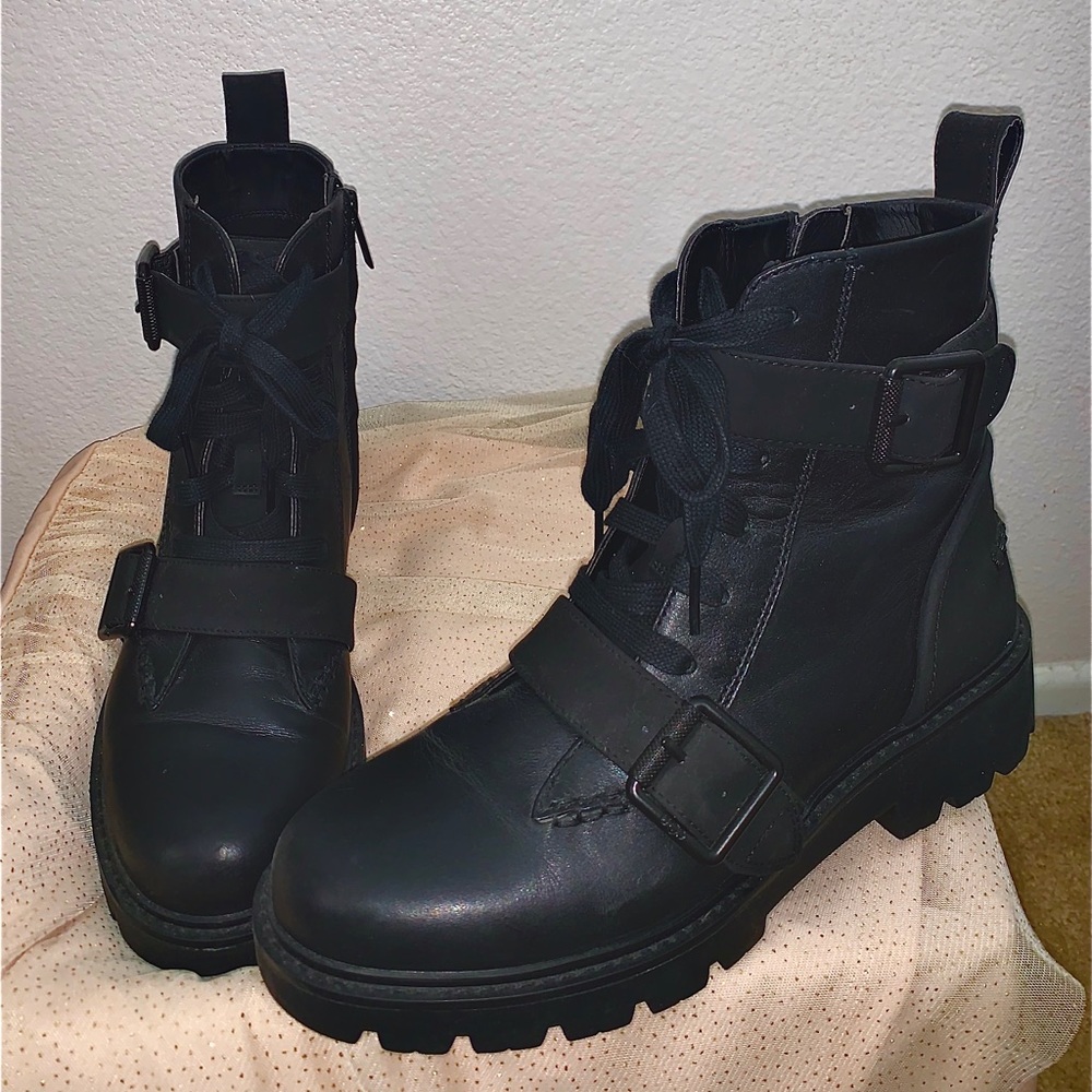Ugg black combat boots